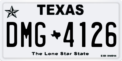 TX license plate DMG4126