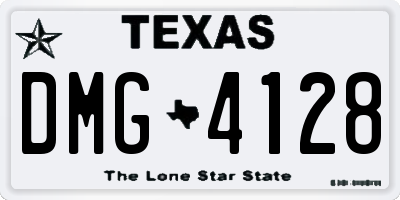 TX license plate DMG4128