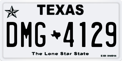 TX license plate DMG4129