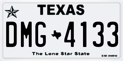 TX license plate DMG4133