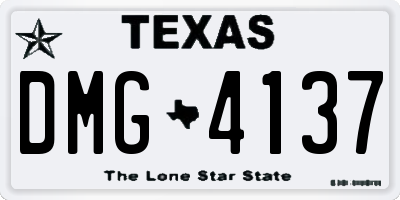 TX license plate DMG4137