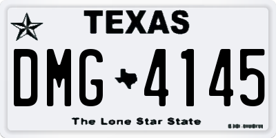 TX license plate DMG4145