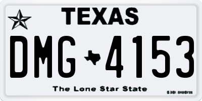 TX license plate DMG4153