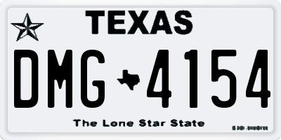 TX license plate DMG4154