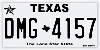 TX license plate DMG4157