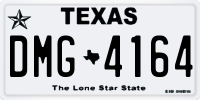 TX license plate DMG4164
