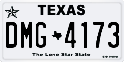 TX license plate DMG4173