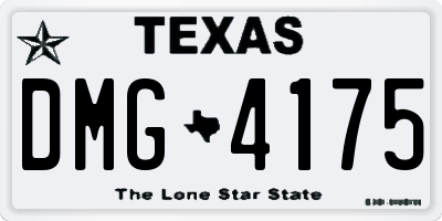 TX license plate DMG4175
