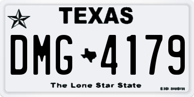 TX license plate DMG4179