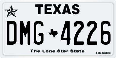 TX license plate DMG4226