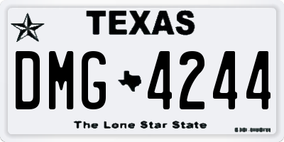 TX license plate DMG4244