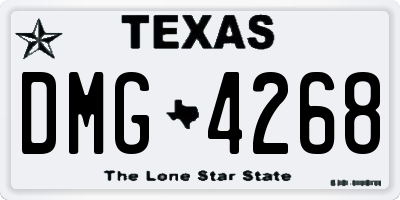 TX license plate DMG4268