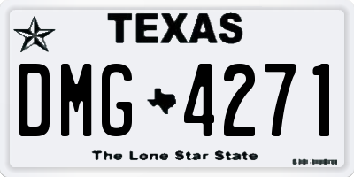 TX license plate DMG4271