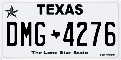 TX license plate DMG4276