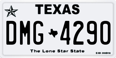 TX license plate DMG4290