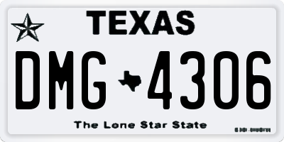 TX license plate DMG4306