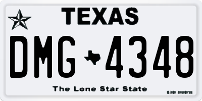 TX license plate DMG4348