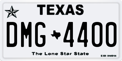 TX license plate DMG4400