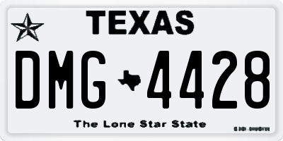 TX license plate DMG4428
