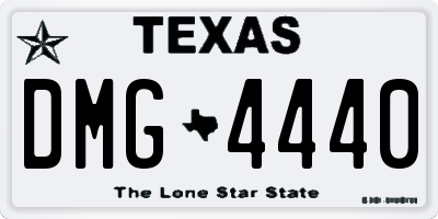 TX license plate DMG4440