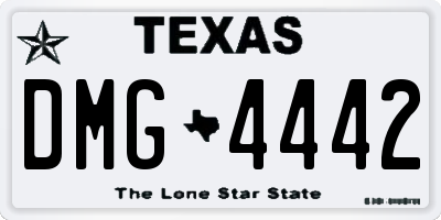 TX license plate DMG4442