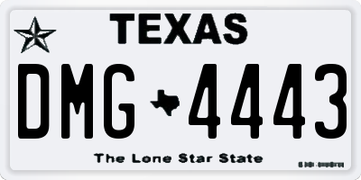 TX license plate DMG4443
