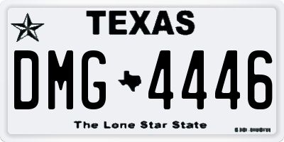 TX license plate DMG4446