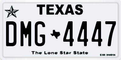 TX license plate DMG4447