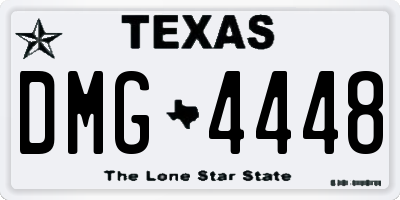 TX license plate DMG4448