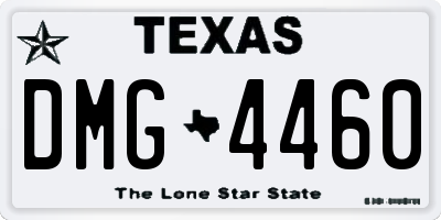 TX license plate DMG4460