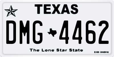 TX license plate DMG4462