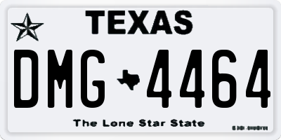 TX license plate DMG4464