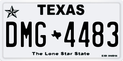 TX license plate DMG4483