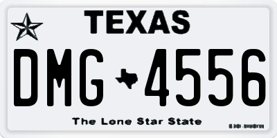 TX license plate DMG4556