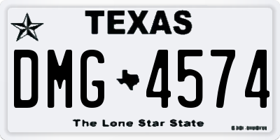 TX license plate DMG4574