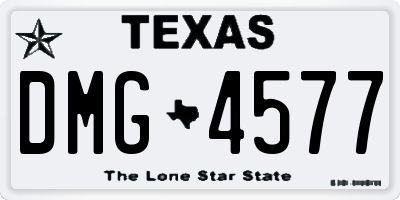TX license plate DMG4577