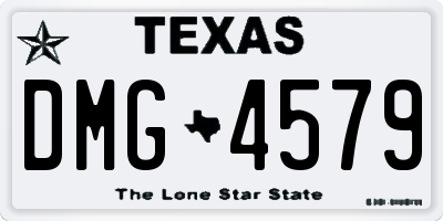 TX license plate DMG4579