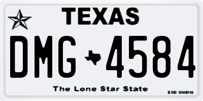 TX license plate DMG4584