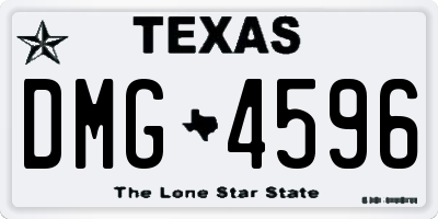 TX license plate DMG4596