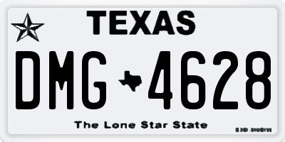 TX license plate DMG4628
