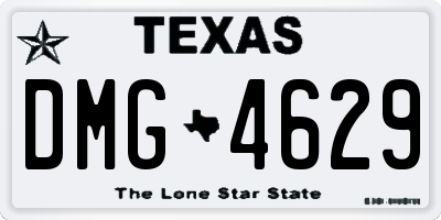 TX license plate DMG4629