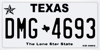 TX license plate DMG4693