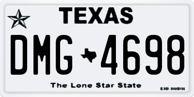 TX license plate DMG4698