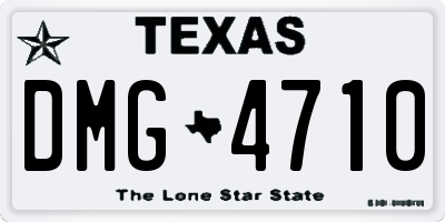 TX license plate DMG4710