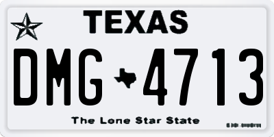 TX license plate DMG4713
