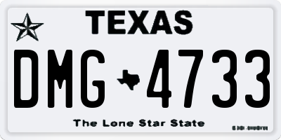 TX license plate DMG4733