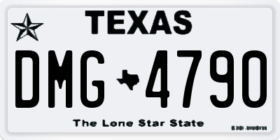 TX license plate DMG4790
