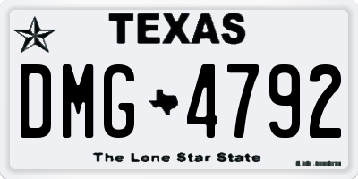 TX license plate DMG4792