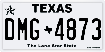 TX license plate DMG4873