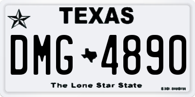 TX license plate DMG4890